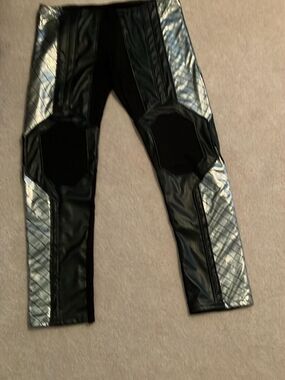 Thor Custom Made Pants Pleather Silver